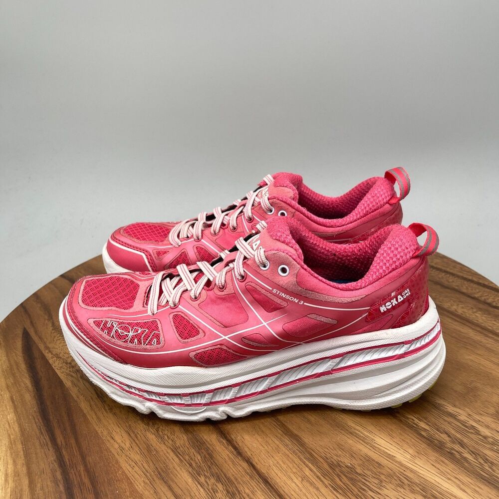Hoka One One Stinson 3 ATR Shoes Womens Size 6.5 Pink Trail Running Hiking - Picture 3 of 9